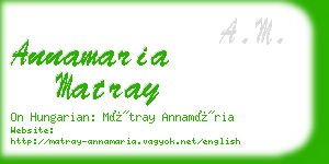 annamaria matray business card